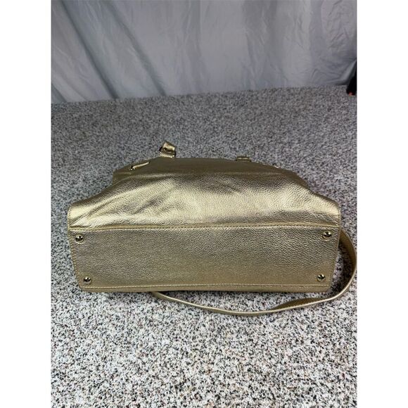 Michael Kors Hamilton Tote Bag Pale Gold Leather Women's Handbag - Picture 11 of 13